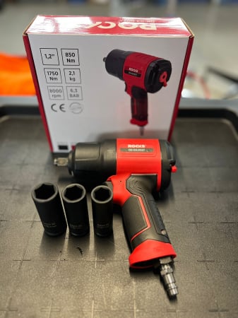 Pachet pistol pneumatic de impact Rooks 1/2" 1750 Nm + Tubulare lungi de impact Yato 17,19,21mm [2]