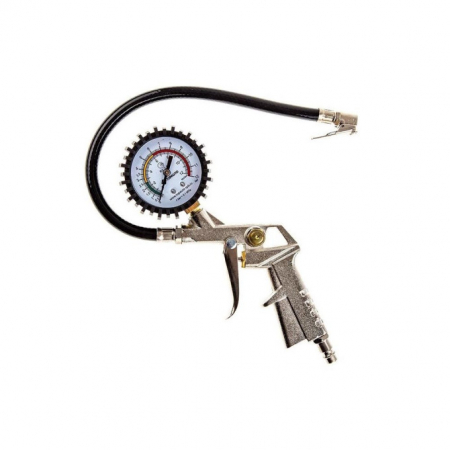 Alte scule pneumatice - Pistol pneumatic pentru umflat roti cu manometru, presiune maximă 12 BAR, conexiune 1/4"