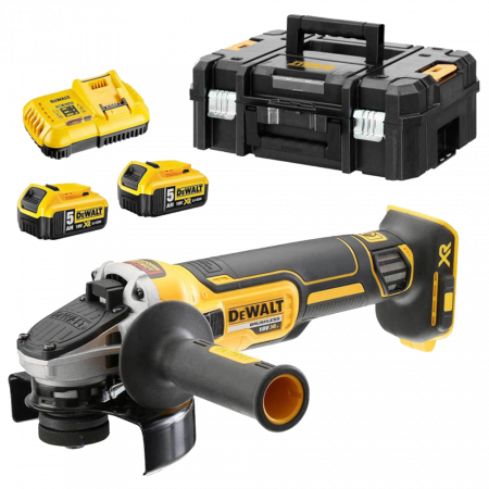 Polizoare unghiulare - Polizor unghiular cu 2 acumulatori 5.0Ah 1000W DeWalt DCG405P2
