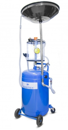 Recuperatoare de ulei - Recuperator de ulei cu actionare pneumatica si aspiratie prin joje + vas gradat 90 Litri Castex