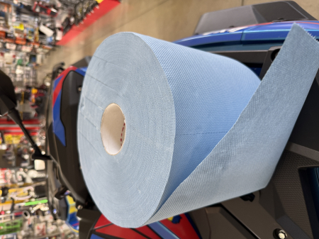 Set 2 role hartie industriale albastre 3 straturi 500 portii,170M/rola 34x22cm Mega Blue [4]