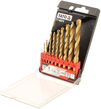 Scule Service Auto - Set burghie metal HSS-Titan 1-10 mm 10 piese