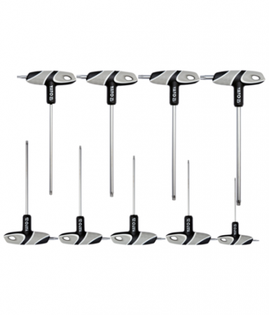 Truse de biti - Set chei Torx cu maner tip T 9 piese