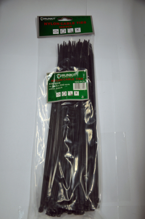 Accesorii auto - Set coliere plastic 4.8x300 Negru 100 buc