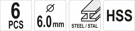 Set freze metal HSS 6mm 6 piese [3]