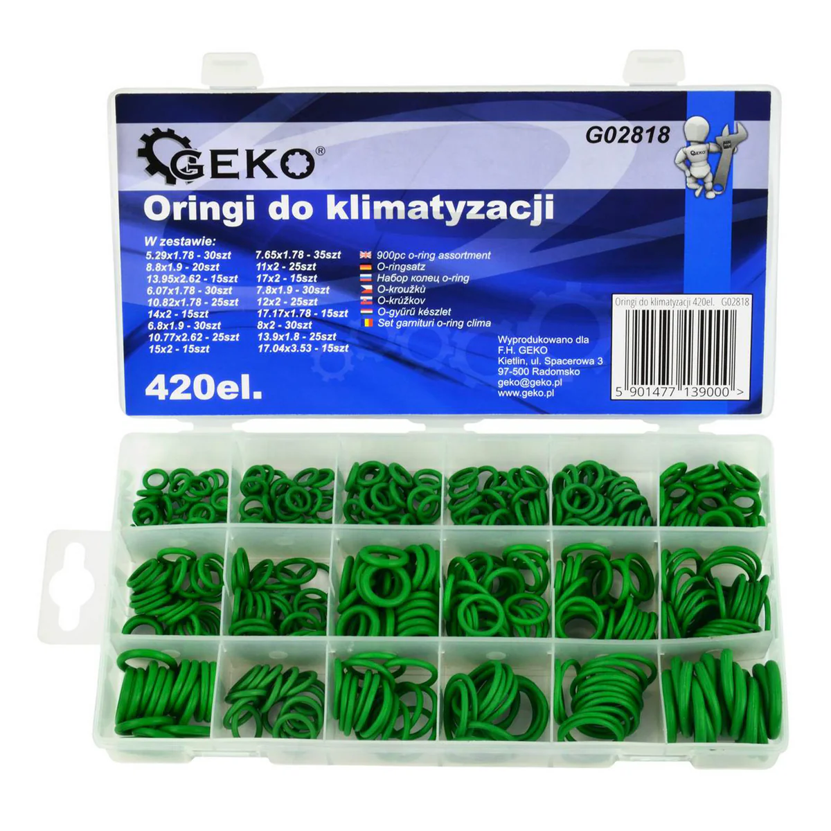 Consumabile Si Accesorii - Set garnituri O-ring verzi pentru sitemele de aer conditionat sau clima 420 piese