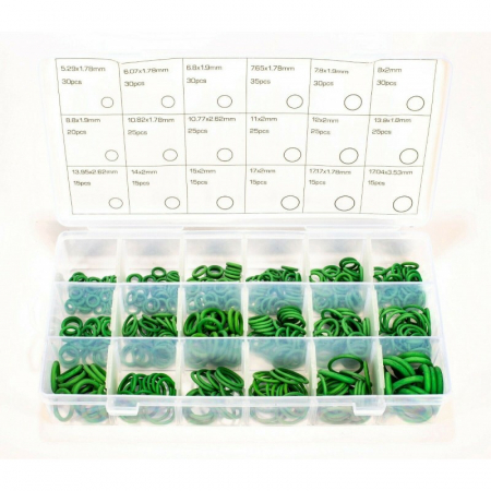 Clima/Aer conditionat - Set garnituri O-ring verzi pentru sitemele de aer conditionat sau clima 420 piese