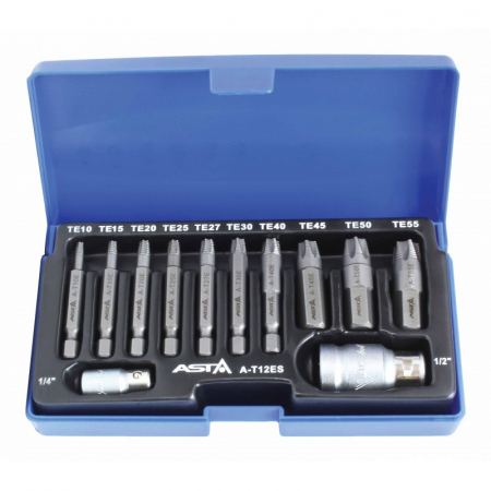 Truse de biti - Trusa pentru extras suruburi cu cap torx uzat 1/4" 1/2"