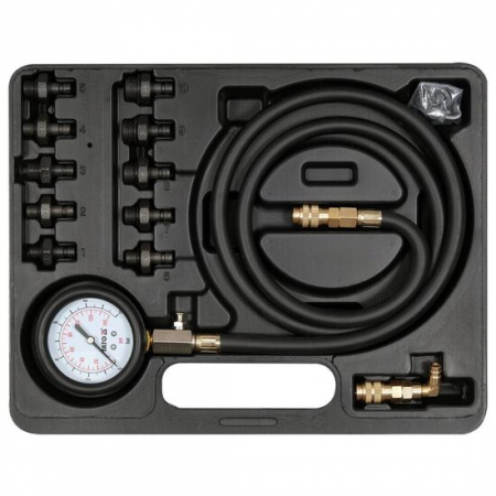 Diagnoza si masurari - Trusa pentru verificat presiune ulei motor 0-10Bar 10 adaptoare