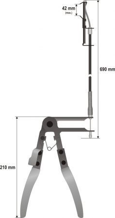 Cleste pentru coliere YATO cu cablu 690mm [2]