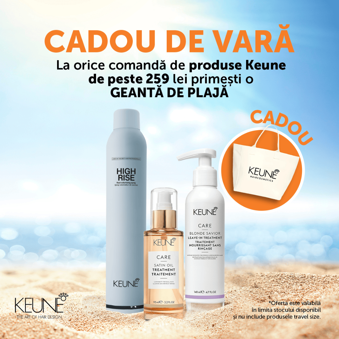 Oferta Keune - sacoșă la comenzi de peste 259 lei la produse solare