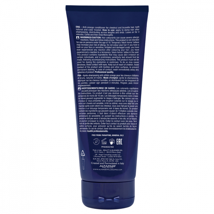 Balsam pentru neutralizarea tonurilor de portocaliu Alfaparf Semi di Lino Brunette Anti-Orange Conditioner 200 ml [2]