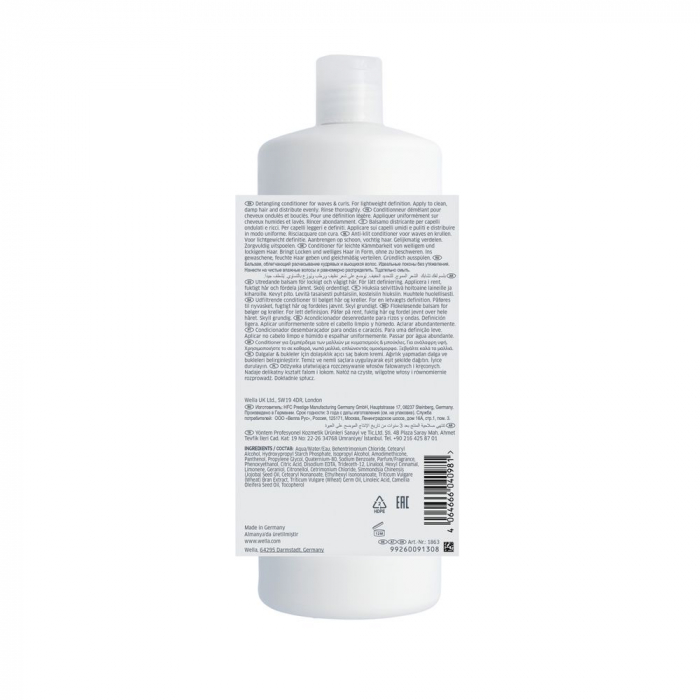 Balsam pentru par cret/ondulat Wella Professionals Nutricurls Curls&Waves, 1000 ml [2]