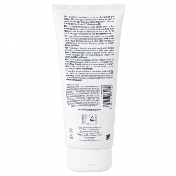 Balsam pentru stralucire fara sulfati Alfaparf Semi di Lino Diamond Illuminating Conditioner, 200 ml [3]