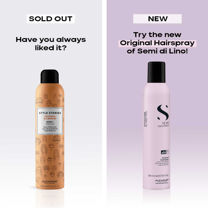 Fixativ cu fixare puternica Alfaparf Semi di Lino Style & Care Original Hairspray, 300 ml [3]