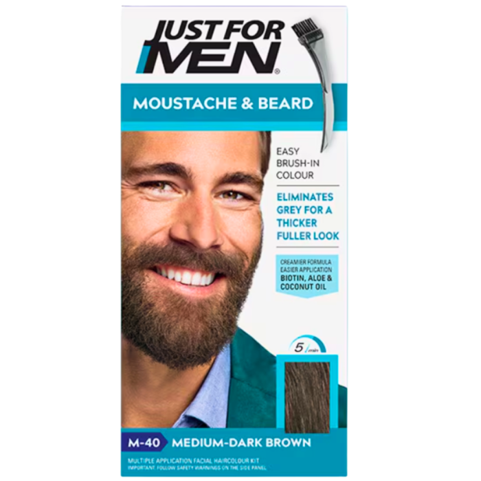 Gel colorant pentru mustata si barba, Just For Men Medium Dark Brown M40 Color Gel, 28 g [1]