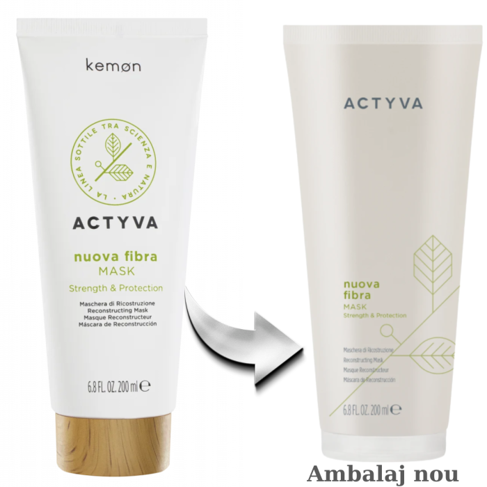 Masca de restructurare pentru par deteriorat, Kemon Actyva Nuova Fibra, 200 ml [2]