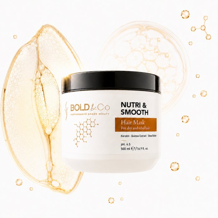 Masca hidratanta pentru par uscat si rebel BOLD&Co NUTRI&SMOOTH Hair Mask, 500 ml [5]