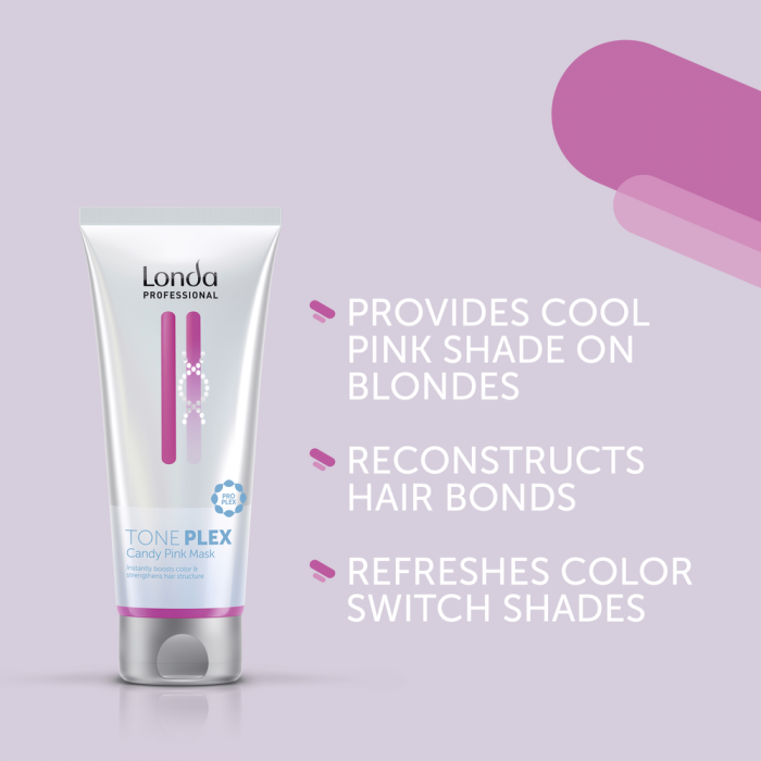 Masca nuantatoare cu pigmenti intensi, Londa Professional TonePlex Candy Pink, 200 ml [2]
