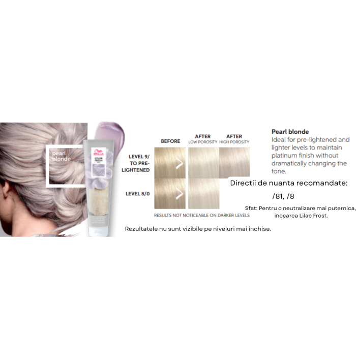 Masca nuantatoare Wella Color Fresh Pearl Blonde Mask, 150 ml [4]