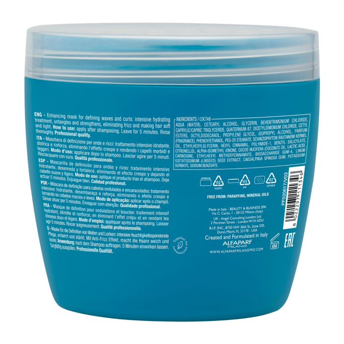 Masca pentru par cret sau ondulat Alfaparf Semi di Lino Curls Enhancing, 500 ml [2]
