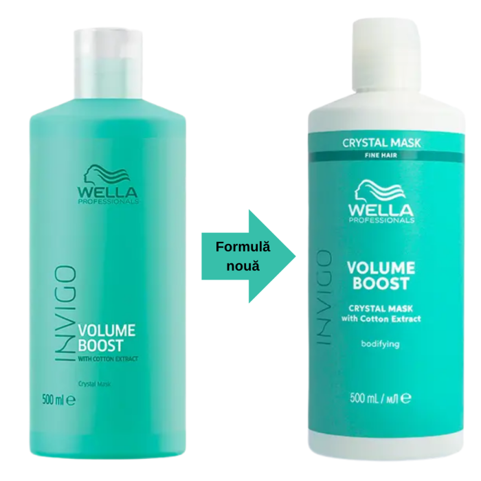 Masca pentru par subtire, lipsit de volum Wella Professionals Invigo Volume Boost Crystal, 500 ml [2]