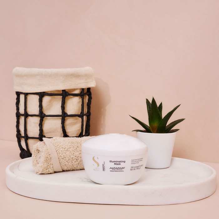 Masca pentru stralucire fara sulfati Alfaparf Semi di Lino Diamond Illuminating Mask, 200 ml [2]