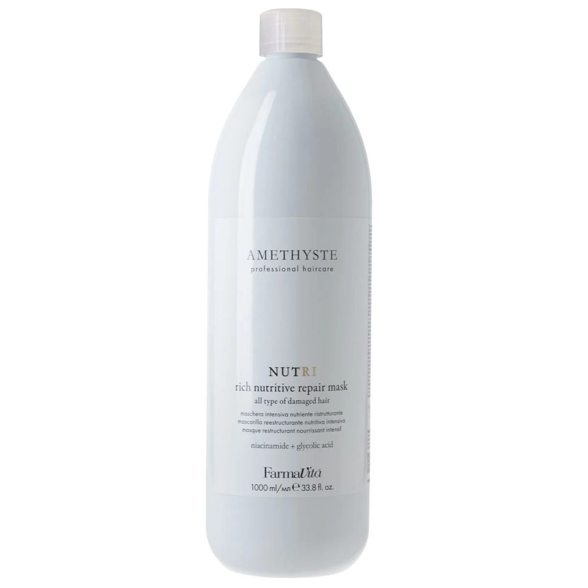 Masca profesionala pentru repararea intensiva a parului degradat, Farmavita Amethyste Nutri, 1000 ml [1]