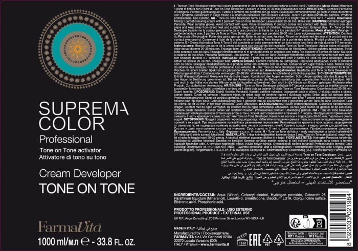 Oxidant crema ton pe ton Farmavita Suprema Color Cream Developer, 1000 ml [2]