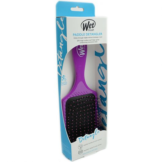Perie de par Wet Brush Paddle Detangler pentru descurcare, Mov [3]