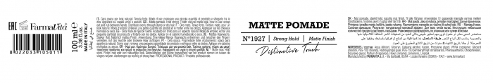 Pomada mata pentru toate tipurile de par Farmavita Amaro Matte Pomade , 100 ml [2]