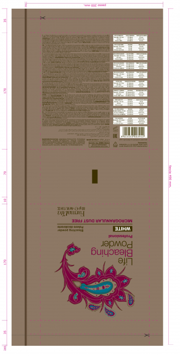 Pudra decoloranta 6 tonuri alba Farmavita Life Bleaching Powder White, 500 g [2]