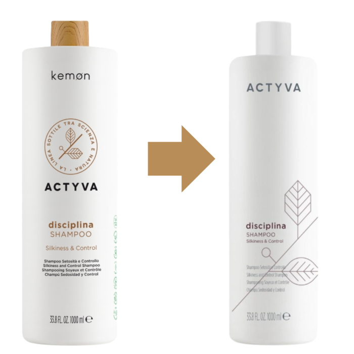 Sampon anti-frizz pentru netezire si disciplinare Kemon Actyva Disciplina, 1000 ml [2]