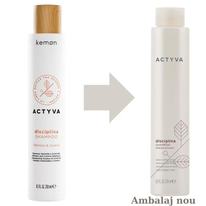 Sampon anti-frizz pentru netezire si disciplinare Kemon Actyva Disciplina, 250 ml [2]