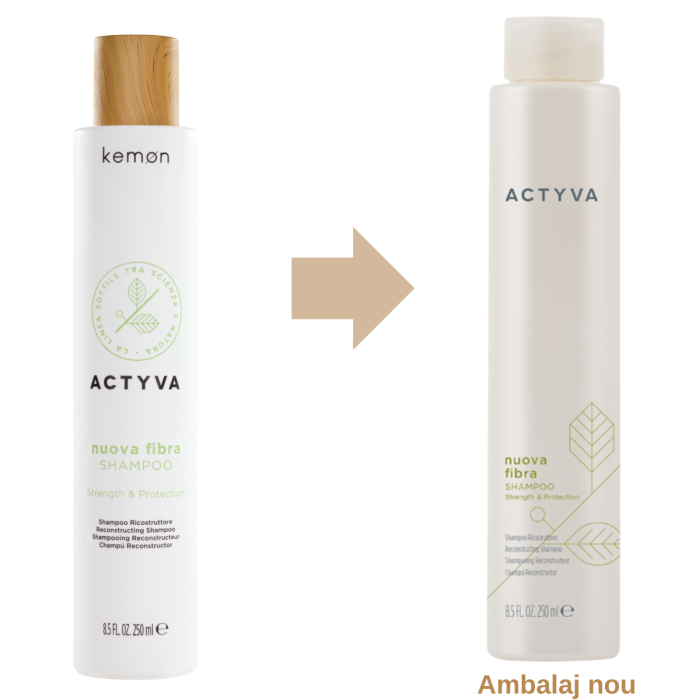 Sampon de restructurare pentru par deteriorat, Kemon Actyva Nuova Fibra, 250 ml [2]