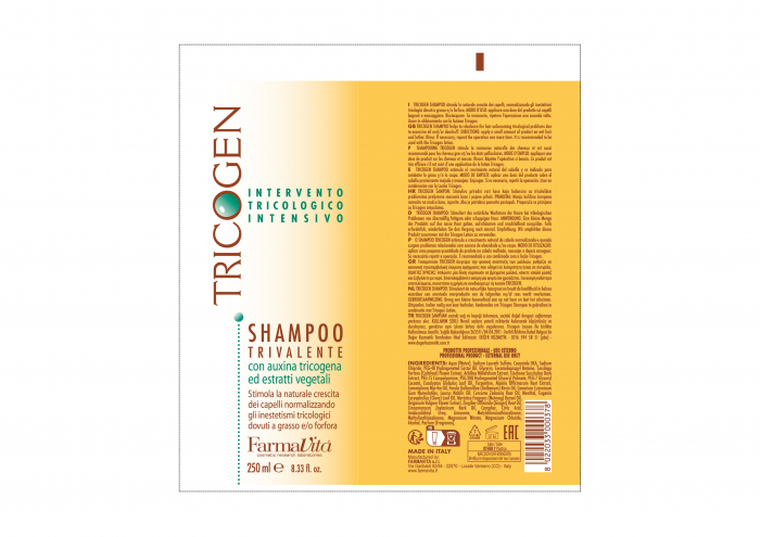 Sampon impotriva caderii parului, excesului de sebum si matreata Farmavita Tricogen, 250 ml [2]