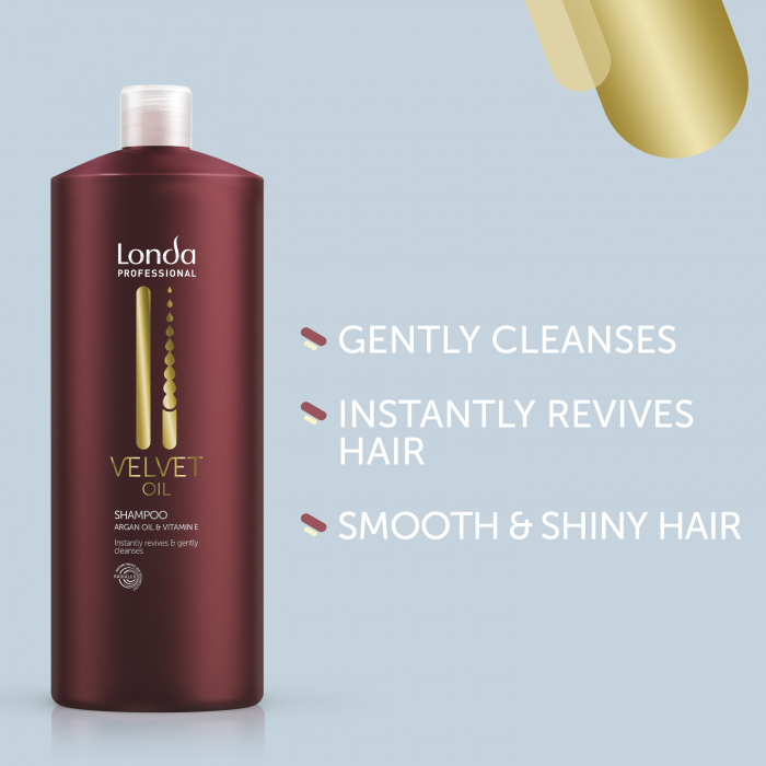 Sampon pentru catifelare cu ulei de argan si vitamina E, Londa Professional Care Velvet Oil, 1000 ml [2]