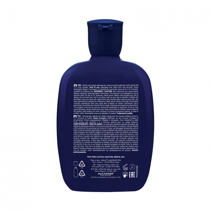 Sampon pentru neutralizarea tonurilor de portocaliu Alfaparf Semi di Lino Brunette Anti-Orange Low, 250 ml [3]