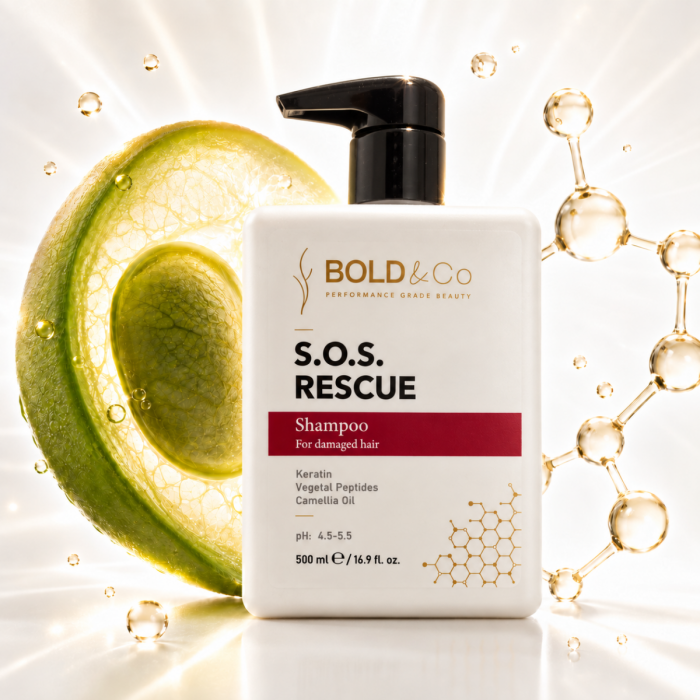 Sampon pentru par degradat BOLD&Co SOS RESCUE Shampoo, 500 ml [2]