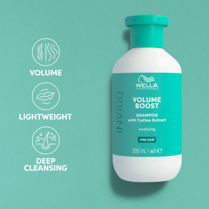 Sampon pentru par subtire, fara volum Wella Professionals Invigo Volume Boost, 300 ml [6]