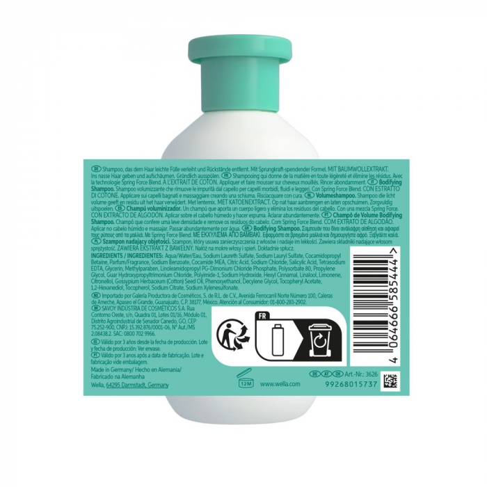 Sampon pentru par subtire, fara volum Wella Professionals Invigo Volume Boost, 300 ml [3]