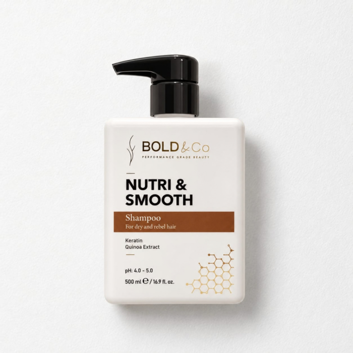 Sampon pentru par uscat si rebel BOLD&Co NUTRI&SMOOTH Shampoo, 500 ml [2]