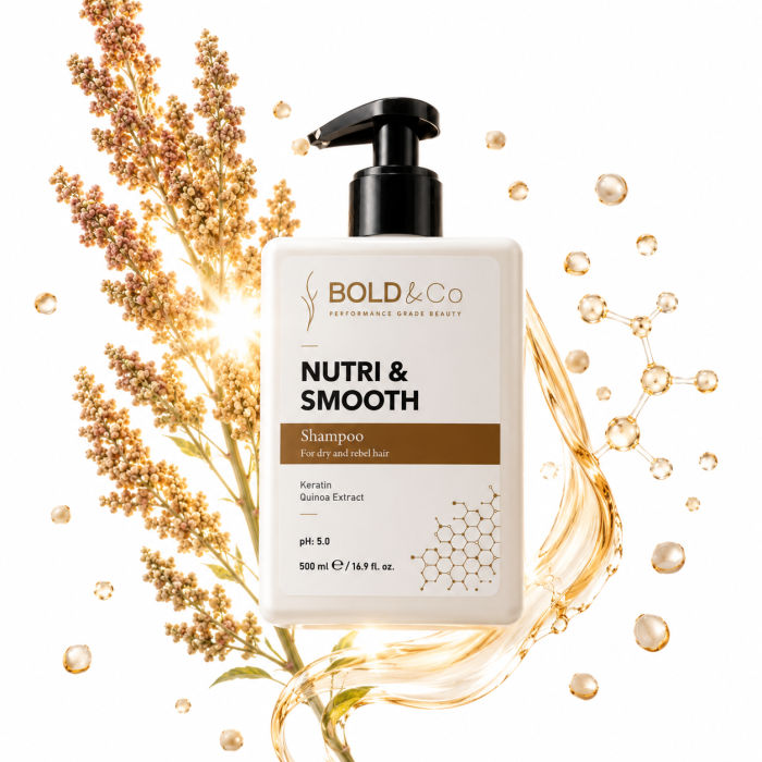 Sampon pentru par uscat si rebel BOLD&Co NUTRI&SMOOTH Shampoo, 500 ml [2]