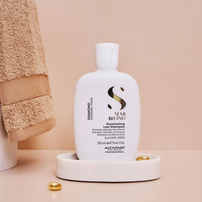 Sampon pentru stralucire fara sulfati Alfaparf Semi di Lino Diamond Illuminating Shampoo, 250 ml [2]