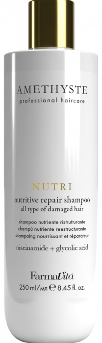 Sampon profesional nutritiv reparator, cu niacinamide si acid glycolic, Farmavita Amethyste Nutri, 250 ml [1]