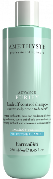 Sampon profesional pentru controlul matretii, cu menthol si vitamina E, Farmavita Amethyste Advance Purify, 250 ml [1]