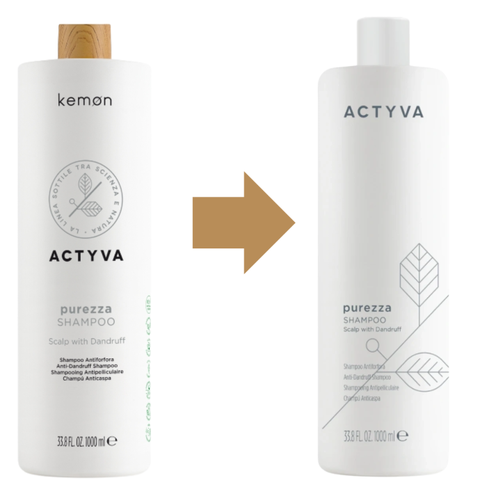 Sampon purificator pentru scalp anti-matreata, Kemon Actyva Purezza, 1000 ml [2]