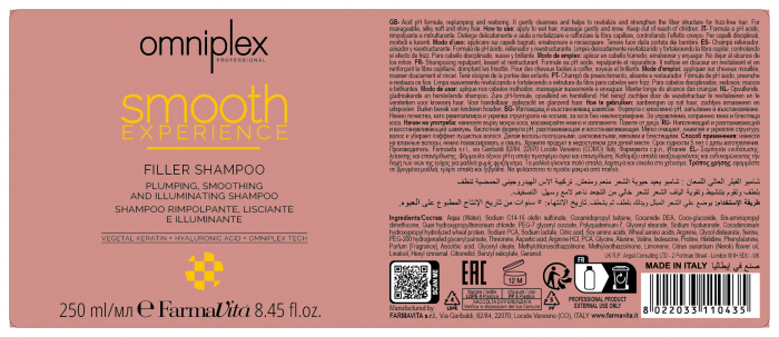 Sampon tratament de netezire cu Keratina Omniplex Smooth Experience Filler Shampoo, 250 ml [2]