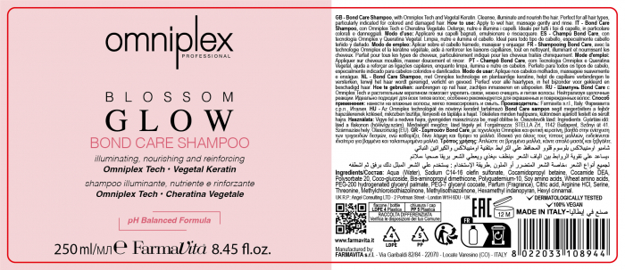 Sampon tratament pentru toate tipurile de par FarmaVita Omniplex Blossom Glow, 250 ml [2]
