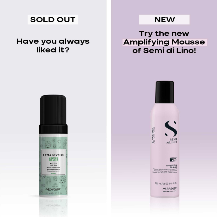 Spuma cu fixare usoara pentru volum Alfaparf Semi di Lino Style & Care Amplifying Mousse, 250 ml [3]
